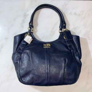 Beautiful New Vintage Navy Blue Coach Leather Hobo Bag NWT